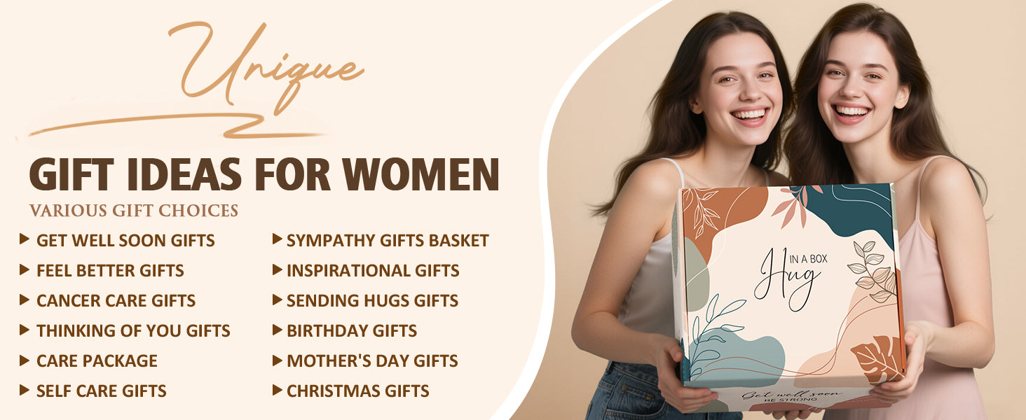 Get Well Gifts for Women After Surgery Recovery, Get Well Soon Gift Baskets for Women Chemo Care Package, Thinking of You Cancer Care Gifts for Sick Friends, Feel Better Encouragement Comfort Gift Box