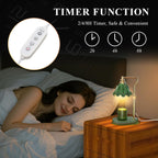 Candle Warmer Lamp with Adjustable Height - Flameless 4-Level Dimmable Wax Warmer, Timer Function & Stylish Design in Multiple Colors (Green)