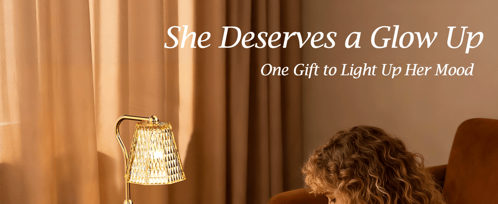 Candle Warmer Lamp with Timer Dimmable Gifts for Women, Adjustable Height Wax Warmer Lamp for Scented Candles, House Warming Gifts for New Home Modern Farmhouse Decor