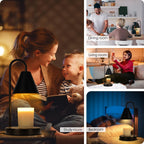 Candle Warmer Lamp,Electric Candle Warmer with Dimmable Light,Scented Wax Melter,No Smoke,Compatible with Various Jar,with 2 Light Bulbs,Home Decor-Black