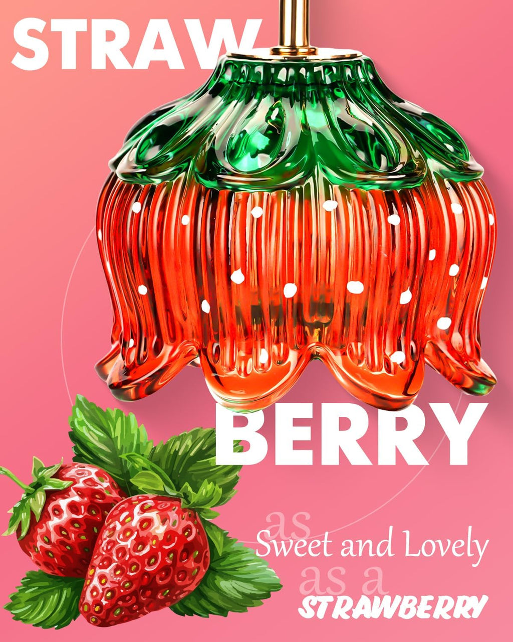 Strawberry Candle Warmer Lamp, Cute Candle Lamp with Timer & Dimmable, Birthday Christmas Gifts for Women Mom, House Warming Gift New Home, Lotus Wax Melt Warmer for Yankee Village Candles