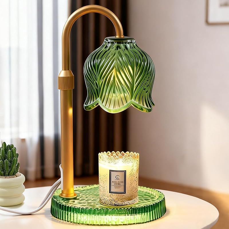 Candle Warmer Lamp with Timer, Birthday Gifts for Women Mom, Height Adjustable Wax Melts Warmer, White Elephant Gifts, Dimmable Candle Warmer for Jar Candles with 2 Bulbs