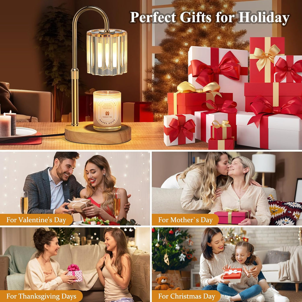 Lukasa Candle Warmer Lamp, with Timer Dimmer Adjustable Height, Birthday Gifts for Women Men, Mother's Day Gifts for Mom, Wax Melt Warmer for Home Decor Room Decor, Thanksgiving Gifts Christmas