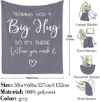 Pubrave Get Well Gifts for Women/Men, Inspirational Gifts for Women/Men, Sympathy Gift, Thinking of You Gifts, Birthday Gifts for Woman, Feel Better Gifts, Healing Blanket Grey 60x50in